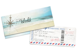 Faire-part billet d'avion ref 483