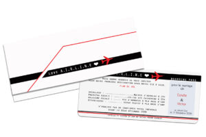Faire-part billet d'avion ref 340