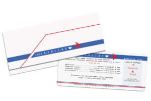 Faire-part billet d'avion ref 368