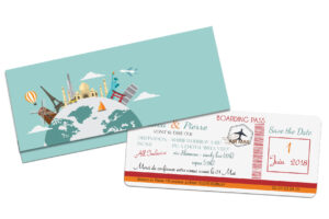 Faire-part billet d'avion ref 540