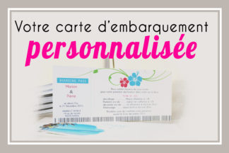 Carte d'embarquement personnalisé