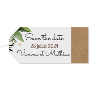 Save the date - Ambiance tropicale et kraft