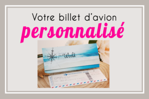 Faire-part billet d'avion personnalisé